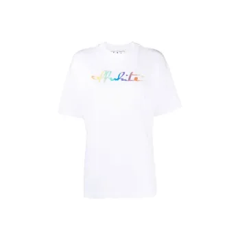 OFF WHITE Women's Rainbow Tomboy T Shirt White/Multi