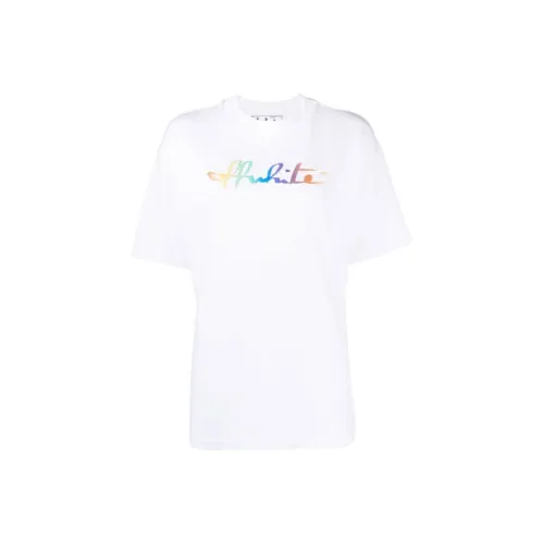 OFF WHITE Women's Rainbow Tomboy T Shirt White/Multi