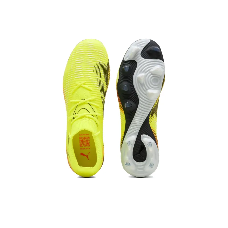 PUMA FUTURE 8 MATCH Anti Slip Wear Resistant Soccer Shoes Women's Yellow Black-3