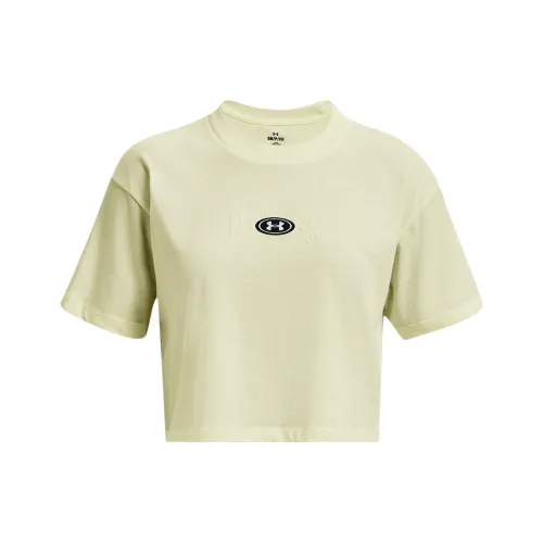 Under Armour Crop Tops Women's Lemon Ice Yellow