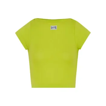 Jean Paul Gaultier Cropped Baby Tee 'Lime'