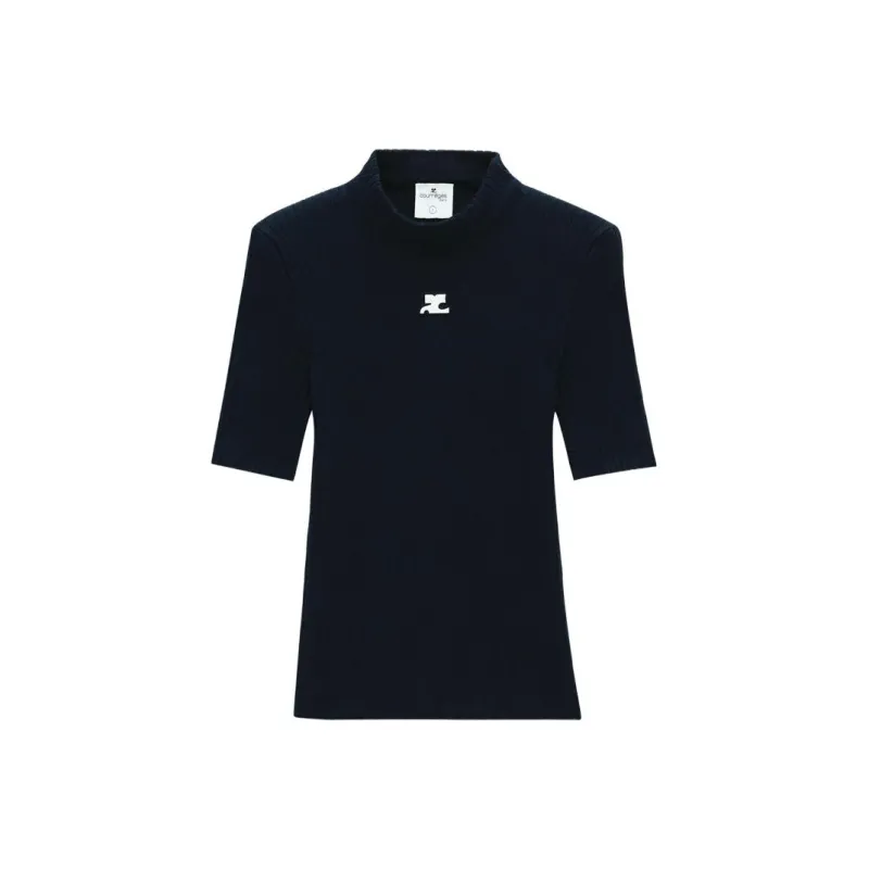 COURREGES Rib Knit Sweater 'Navy'-0