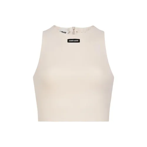 MIU MIU SS24 Tank Tops Women's Beige