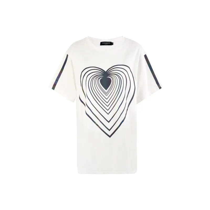 CLOUD SEASON Straight Elbow Length Sleeved T Shirt Women's-2