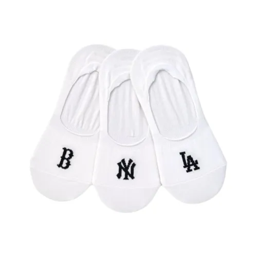 MLB No Show Socks Unisex 3 Pack White