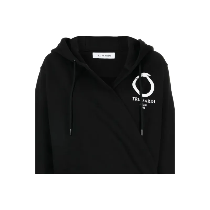 TRUSSARDI Logo print Cotton Hoodie-2
