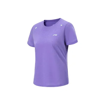 LINING Running Collection T-Shirts Women's Fluorescent Starlight Purple