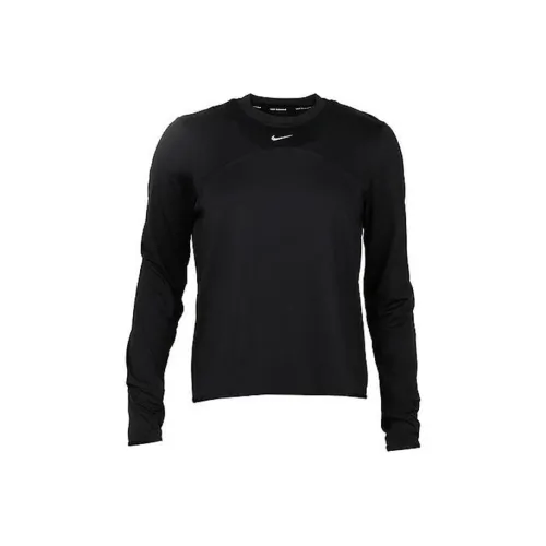 Nike Dri FIT Swift UV Women's Crew Neck Running Top Black