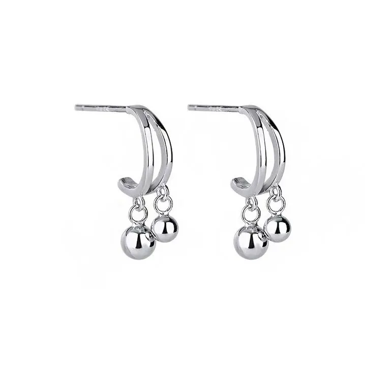 Happy Tide S999 Fine Silver Earrings Women's-0