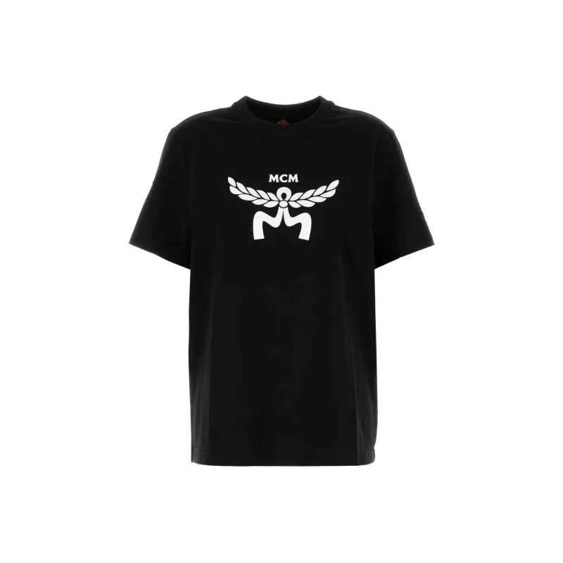 MCM Logo Printed Crewneck T Shirt-0