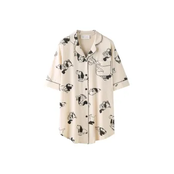 Meonsill Summer Nightgown Women's Apricot