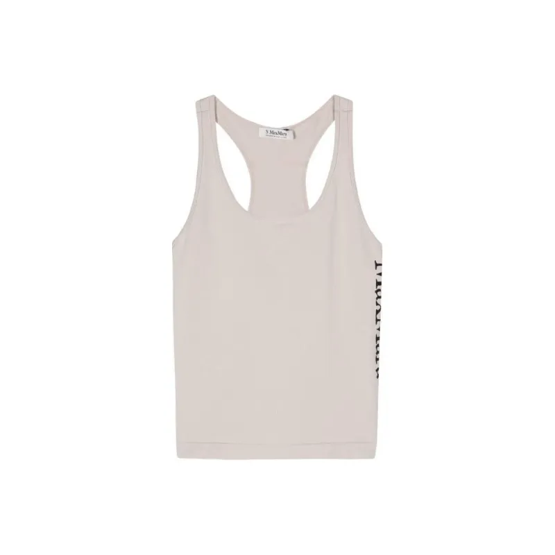MaxMara Logo Detailed Sleeveless Top-0