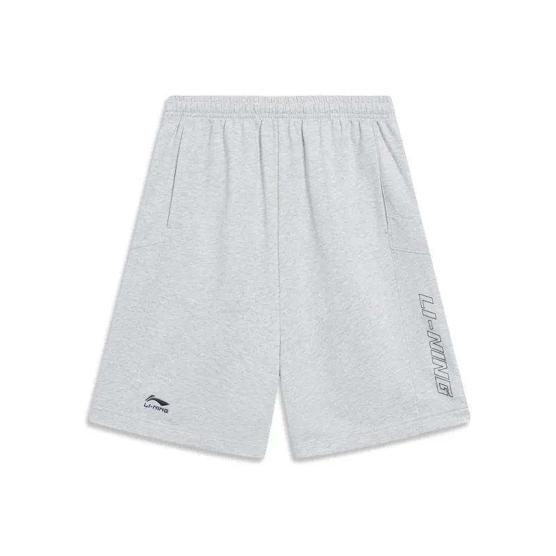 LiNing Sports Life Collection Shorts Men's New Light Heather Gray-0