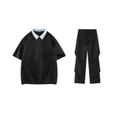 Black[3.0 Cooling]Top+Black Ice Silk Pants