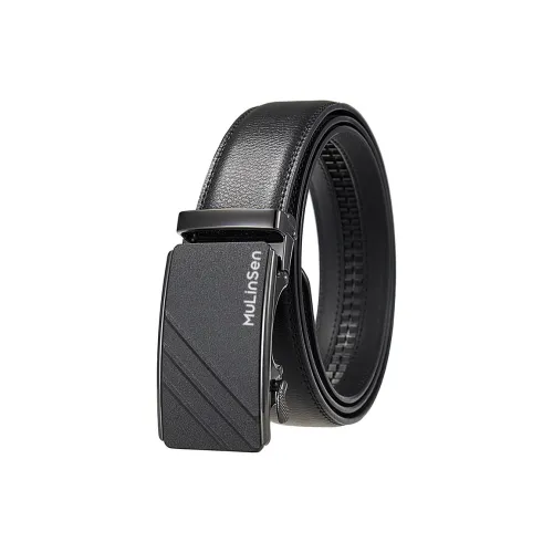 Mulinsen Cow Leather Belts Men's Width 3.5cm