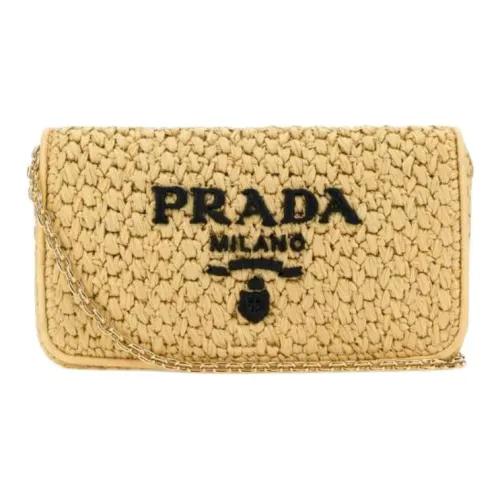 PRADA zipped Shoulder Bag Women's Natural