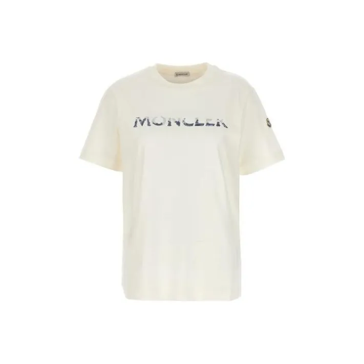 Moncler Logo Embellished Crewneck T Shirt-0