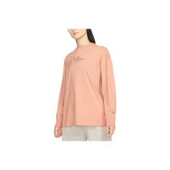Nike Sportswear Drop Shoulder Sleeve T Shirt Women's Rose's Whisper