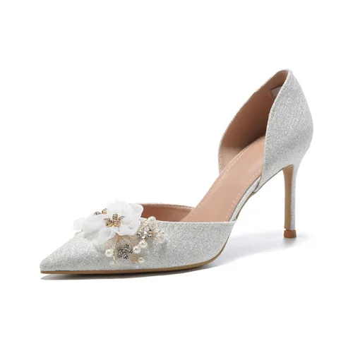 Varib Slim Heel High Heels Women's White