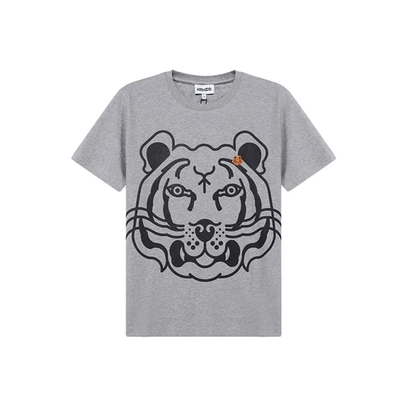 KENZO Classic Tiger Head T Shirt Women's Pearl Gray-0