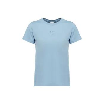 PINKO Logo Embroidered Crewneck T Shirt