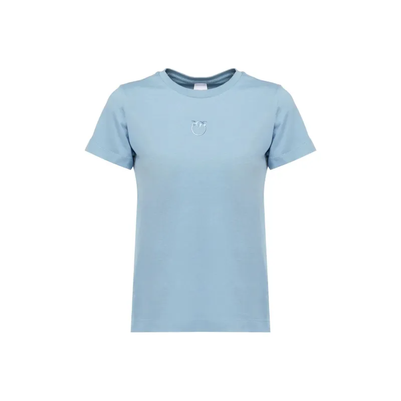 PINKO Logo Embroidered Crewneck T Shirt-0