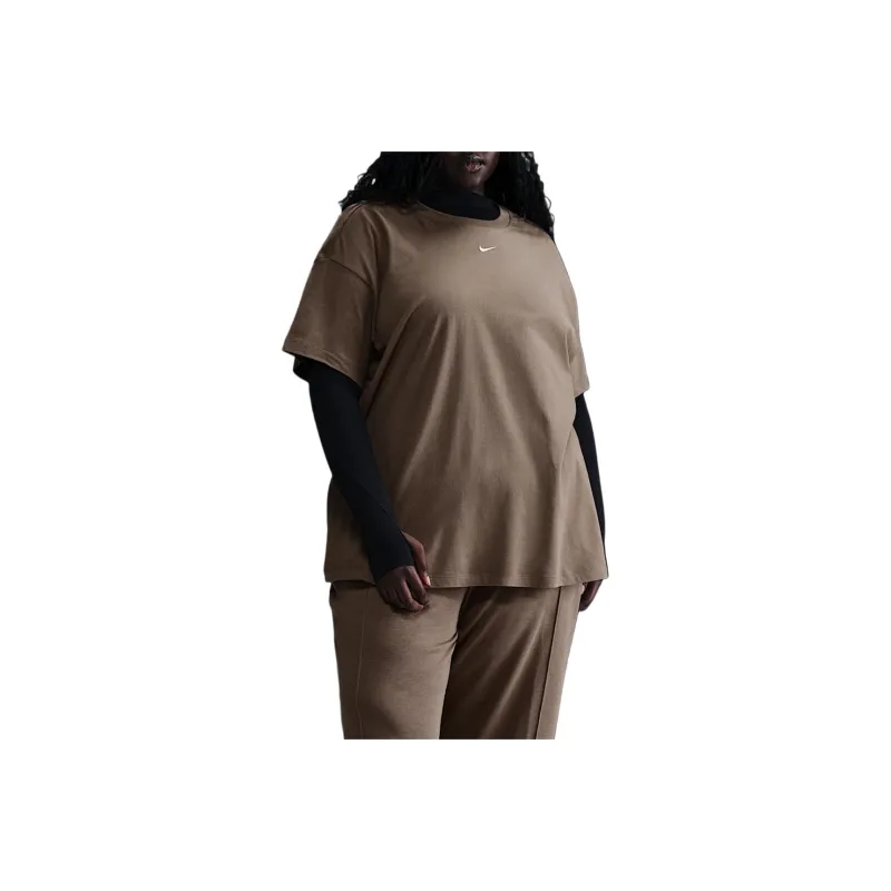 Nike Sportswear Essentials Collection Swoosh T-Shirt Women's Brown-0