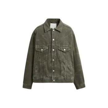 ZARA Denim Jackets Men Khaki