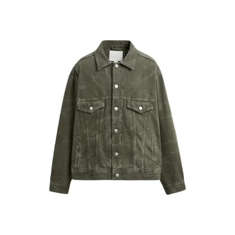 ZARA Denim Jackets Men Khaki-0