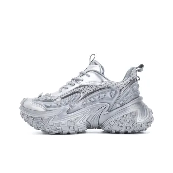 KUX Cushioning, Slip Resistant, Abrasion Resistant, Breathable, Height Increasing Low Top Chunky Sneakers Unisex
