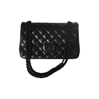 CHANEL Classic Flap CFSo Black Sheepskin Shoulder Bag, Crossbody Bag Women's Black