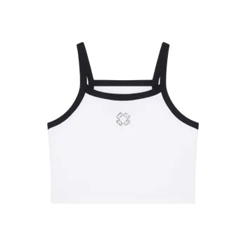 Givenchy Cropped Spaghetti Strap Tank Top 'White'