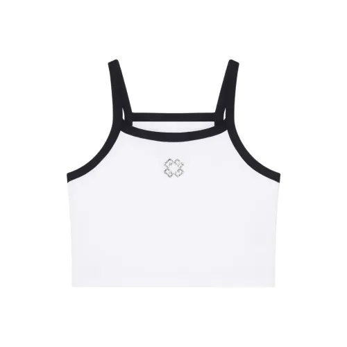 Givenchy Cropped Spaghetti Strap Tank Top 'White'