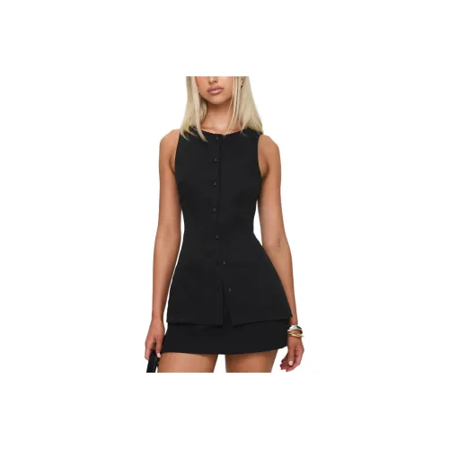 PRINCESS POLLY MYSTICK VEST TOP Tank Tops Women's BLACK/Black