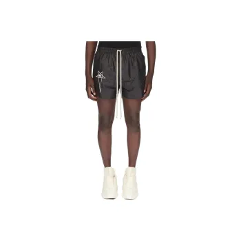 RICK OWENS Dolphin Embroidered logo Shorts