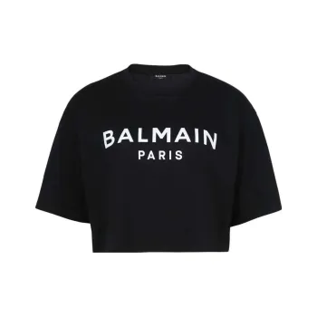 BALMAIN Crop Tops Women's Black