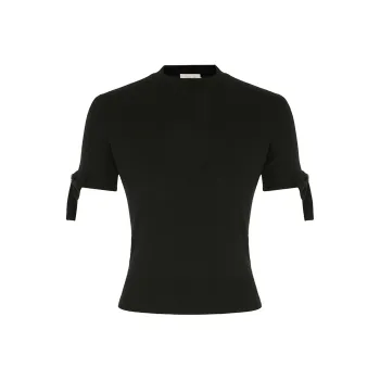 Zimmermann Crush Bow-embellished T-shirt