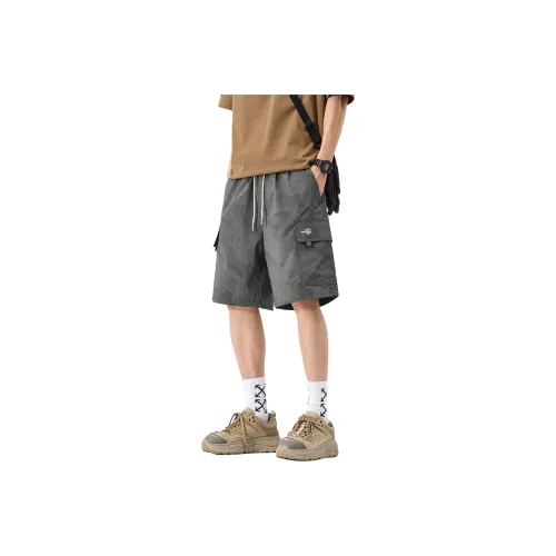 Menglaini Casual Shorts Unisex Army Green