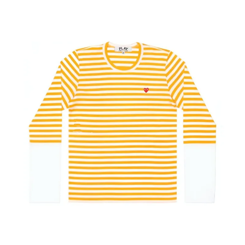 CDG Play T Shirts Women's Yellow-0
