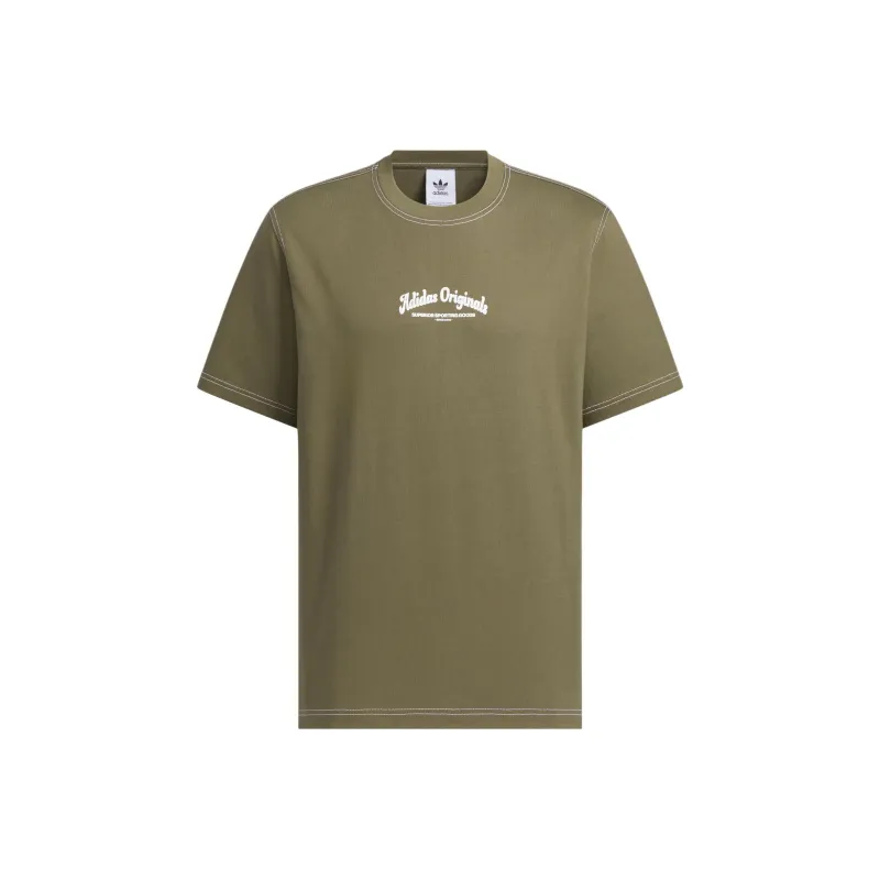 Adidas Originals T Shirt Men's Strata Olive Green-0