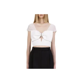 Self-portrait Crop Tops Women's White