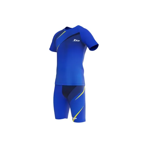 XTEP Swimsuit Set Men's Colorful Blue Top+Colorful Blue Pants