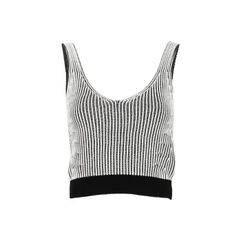 DKNY V neck Ribbed knit Top