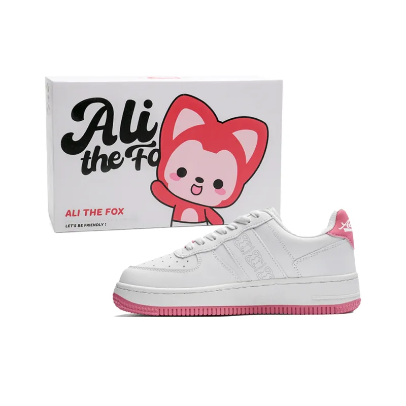 ALI THE FOX Low-Top Skateboard Shoes Women's Classic White/Hai Chang Blue-20