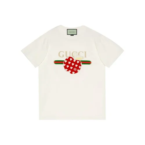 GUCCI Drop Shoulder Sleeve T Shirt Women's Beige