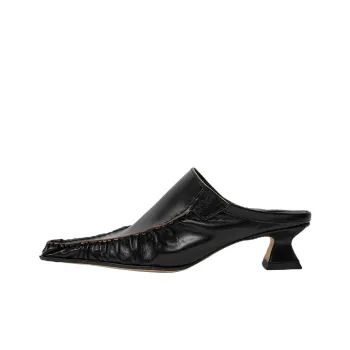 MIISTA Closed Toe Slippers 3.5cm Women's Black
