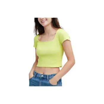 UNIQLO Crop Tops Women's Bright Yellow