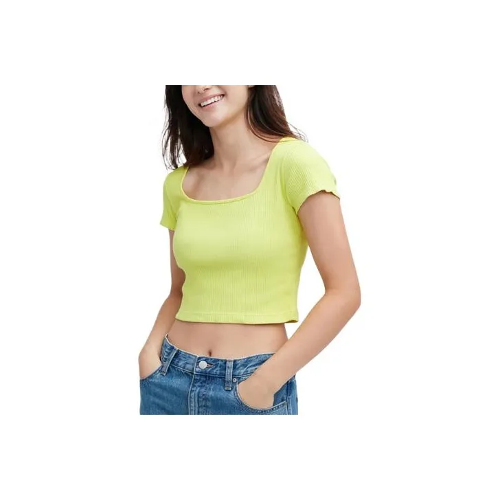 UNIQLO Crop Tops Women's Bright Yellow-0