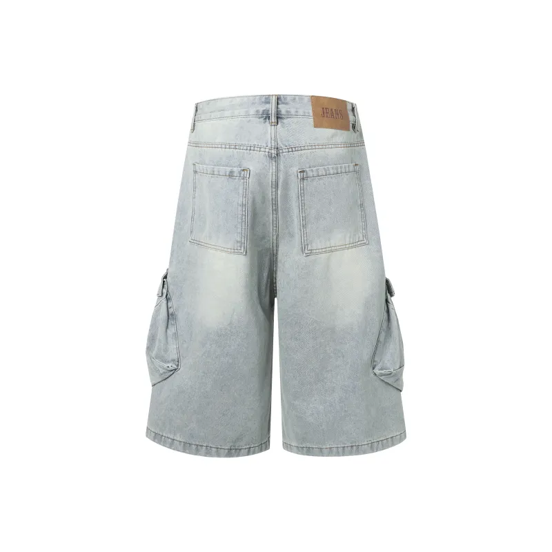 GBXM Denim Shorts Unisex Light Blue-1