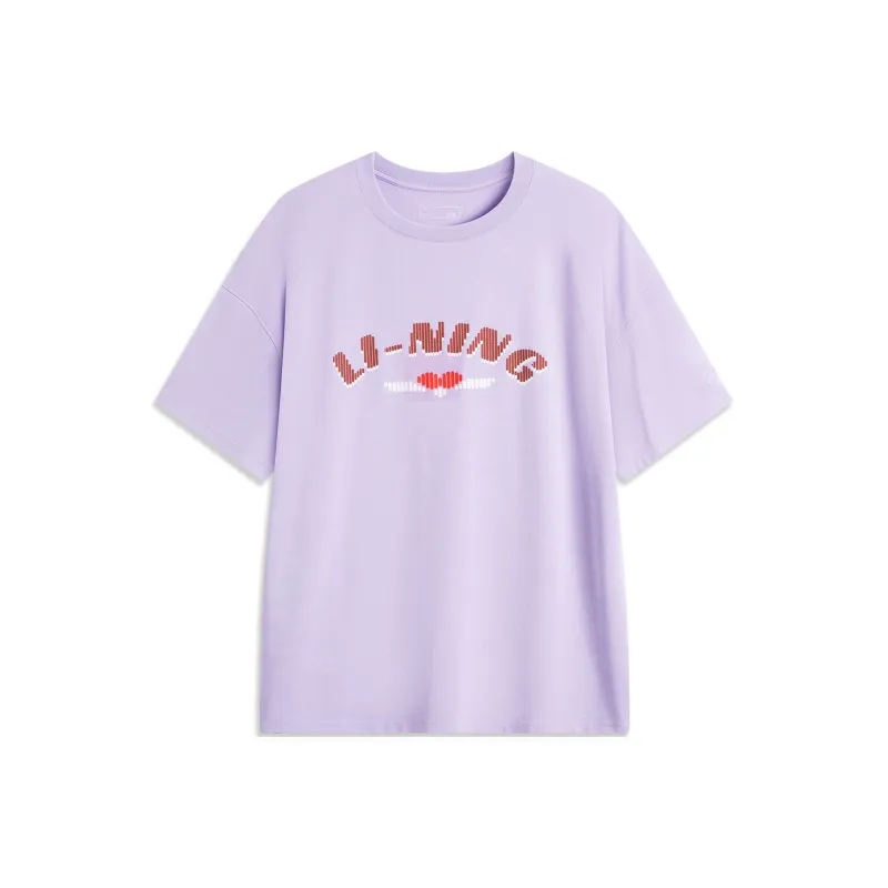 LiNing Sports Life Collection T Shirt Women's Vero Rose Purple-0